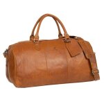 Mustang sac de voyage marron en cuir pour femme et homme - catania travel bag cognac 134685