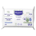 Mustela lingettes de coton bio  leau 60 units