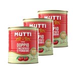 Mutti - lot 3x double concentr� de tomates - conserve 880g