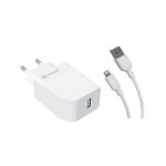Muvit for change pack chargeur secteur 12w + cble mfi - 1. 2 m - blanc - uk