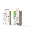 Muvit for change pack chargeur secteur 12w + cble usb c - 1. 2 m - blanc - uk