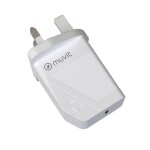 Muvit for change pack chargeur secteur pd 18w + cble usb c / mfi - blanc - uk