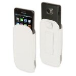 Muvit etui vertical taille xl blanc veine passant ceinture