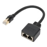 Adaptateur ethernet rj45 - mxzzand - c�ble internet cat7 - 1 � 2 ports - noyau plaqu� or - abs