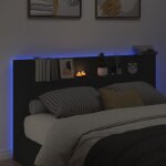 Armoire tête de lit - mxzzand - owl114257 - noir - bois dingénierie - led rvb Armoire tête de lit - mxzzand - owl114257 - noir - bois dingénierie - led rvb