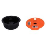 Capsule de caf - mxzzand - rutilisable pour tassimo - orange - filtre rechargeable - 180ml