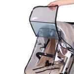 Mxzzand housse de poussette housse de pluie pour poussette de bb transparente rglable antichoc puericulture ...