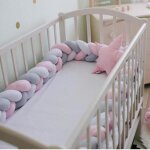 Mxzzand de lit pour bb pare - chocs de lit de bb protection de rail de berceau doublure tresse noue ...