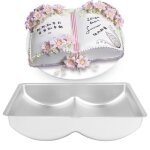 Moule  gteau - mxzzand - en alliage daluminium - forme de livre - 26. 8x23. 8x5. 5cm - argent