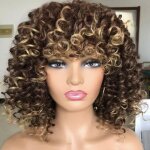 Perruque afro courte boucle - mxzzand - femme - couleur naturelle - confort doux - design mode