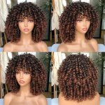 Perruque afro courte boucle - mxzzand - femme - couleur naturelle - confortable - haute temprature