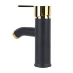 Robinet pour évier de salle de bains - mxzzand - monotrou - acier inoxydable - noir or - Économie deau ... Robinet pour évier de salle de bains - mxzzand - monotrou - acier inoxydable - noir or - Économie deau ...