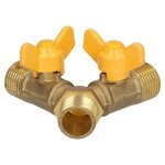 Mxzzand vanne de gaz combustible robinet  tournant sphrique de gaz de carburant  3 voies g1 / 2 raccord ...