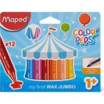 Crayons de cire - maped - my first wax jumbo - 12 couleurs - forme triangulaire - pour bbs