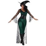 D�guisement - sorci�re sabbat verte - femme - adulte - halloween carnaval