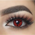 Mysalens lentilles de contact de couleur naruto sasuke avizor solution multifonctions 10ml kit de rangement ...