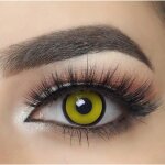 Mysalens lentilles de contact de couleur yellow manson jaune avizor solution multifonctions 10ml kit ...