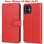 N&t coque iphone 12 mini (54) etui housse iphone 12 mini cuir � clapet avec fermeture magn�tique et multifonct ...