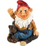 Nain de jardin siffleur - peppi - 135 cm - peint � la main - r�sine - d�tecteur de mouvement