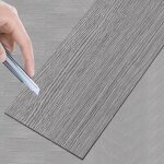 Revtement de sol en pvc - naizy - dalles autocollantes - 18 pices - 9144x1524 cm - paisseur 2 mm