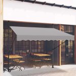 Store de balcon r�tractable - naizy - 350 x 120 cm - manivelle - sans per�age - protection uv