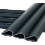 Clips de fixation en pvc pour bandes brise vue - naizy - 190x15mm - anthracite - haute r�sistance aux ...