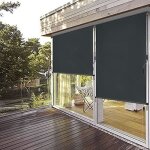 Naizy anthracite store enrouleur occultant de fen�tre sans per�age 160 x 250 cm store vertical pour balcon ...