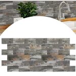 Autocollant carrelage - naizy - 10 pices - pvc auto - adhsif - 34x29 cm - texture 3d