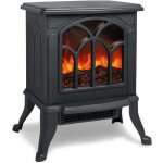 Naizy chemine lectrique avec chauffage et feu de chemine led effet de flammes 750w - 1500w fonction ...