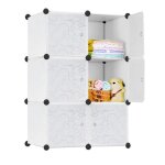 Naizy diy armoire penderie  monter soi - mme en plastique - systme dtagres enfichables avec porte ...
