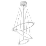 Suspension led - naizy - 128w - 3 anneaux r�glables - blanc froid - � 30 + 50 + 60 cm