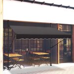 Store de balcon r�tractable - naizy - 250 x 120 cm - avec manivelle - sans per�age - protection uv