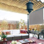 Store enrouleur occultant - naizy - 180 x 140 cm - gris - protection uv - isolant thermique