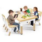 Naizy table pour enfants avec 4 chaises ensemble de chaises de table pour enfants réglables en hauteur ... Naizy table pour enfants avec 4 chaises ensemble de chaises de table pour enfants réglables en hauteur ...
