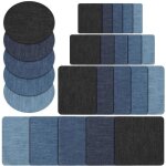 Naler set patches thermocollants 25 pi�ces � repasser 5 couleurs en coton jeans kit de r�paration (5 ...