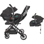 Nania - poussette combine 2 - en - 1 avec sige auto rimini + base isofix - myla - 4 roues - noir