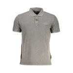 Polo homme napapijri - gris - manches courtes - col polo