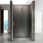 Napoli porte de douche coulissante h. 200 cm verre 8 mm choisir la largeur - largeur 120 cm verre - transparen ...