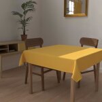 Nappe anti - t�ches carr�e 140x140 cm alix jaune par soleil docre