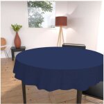 Nappe anti - tâches ronde 180 cm alix bleu jean par soleil docre Nappe anti - tâches ronde 180 cm alix bleu jean par soleil docre