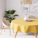 Nappe anti - tches ronde 180 cm alix jaune radieux par soleil docre