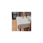 Nappe carr�e anti - t�ches 180x180 cm luxury blanc par soleil docre