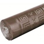 Nappe damassee 1. 20m x 6 m chocolat