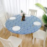 Nappe �lastique ronde - haopyou - 80 cm - imprim�e - �tanche - moderne