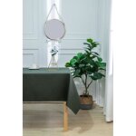 Nappe enduite avec traitement antitache kaki rectangulaire 145 x 240 cm