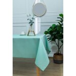 Nappe enduite avec traitement antitache menthe rectangulaire 145 x 240 cm Nappe enduite avec traitement antitache menthe rectangulaire 145 x 240 cm
