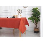 Nappe enduite avec traitement antitache terracotta rectangulaire 145 x 240 cm Nappe enduite avec traitement antitache terracotta rectangulaire 145 x 240 cm