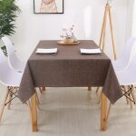 Nappe imperm�able de table rectangulaire anti - taches - insfity - 90 x 130 cm - marron - uni - lavable ...