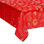 Nappe imprimée soir de noël 140x360cm rouge Nappe imprimée soir de noël 140x360cm rouge