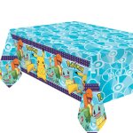 Nappe en plastique - no name - pokmon - 180x120 cm - blanc - lavable